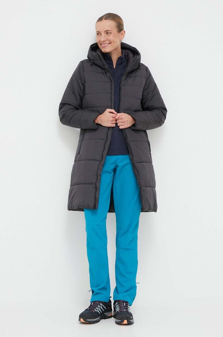 Куртка Jack Wolfskin жіноча колір чорний зимова