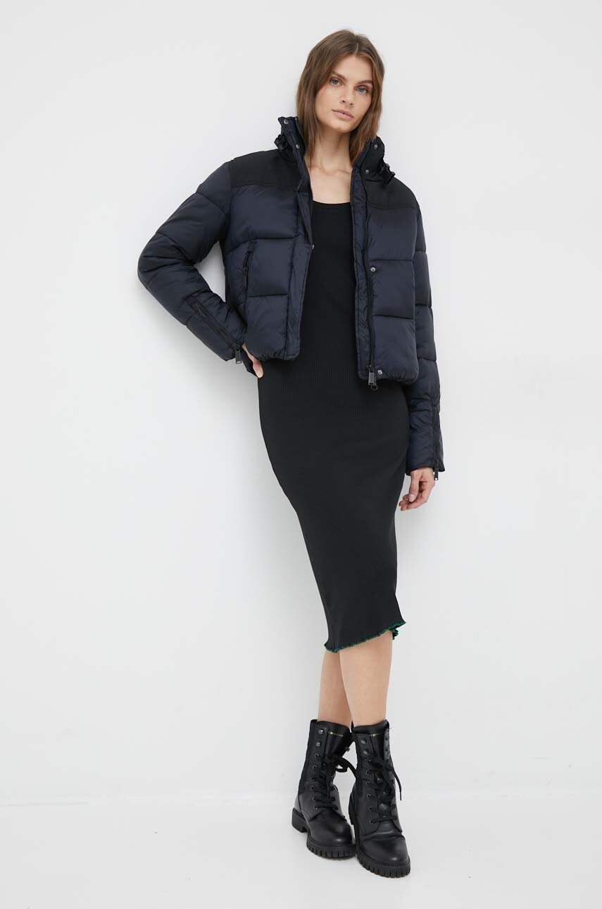 Куртка Invicta жіноча колір чорний зимова oversize