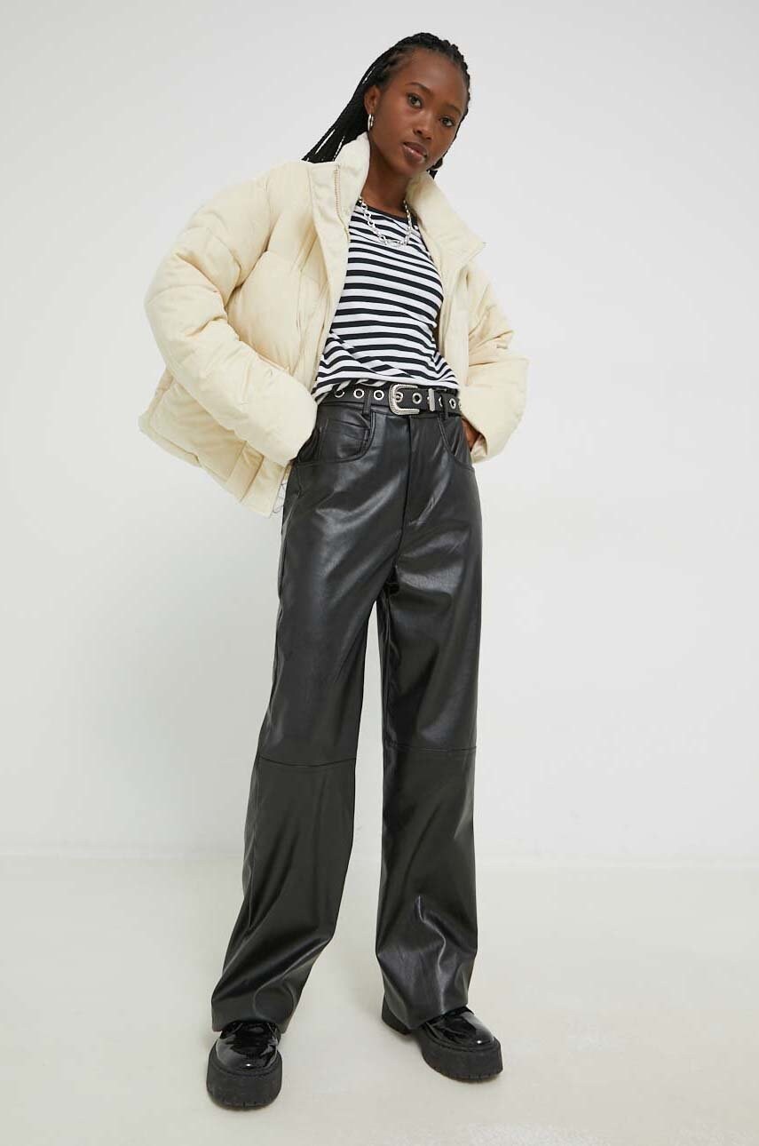 Куртка Sixth June жіноча колір бежевий зимова oversize