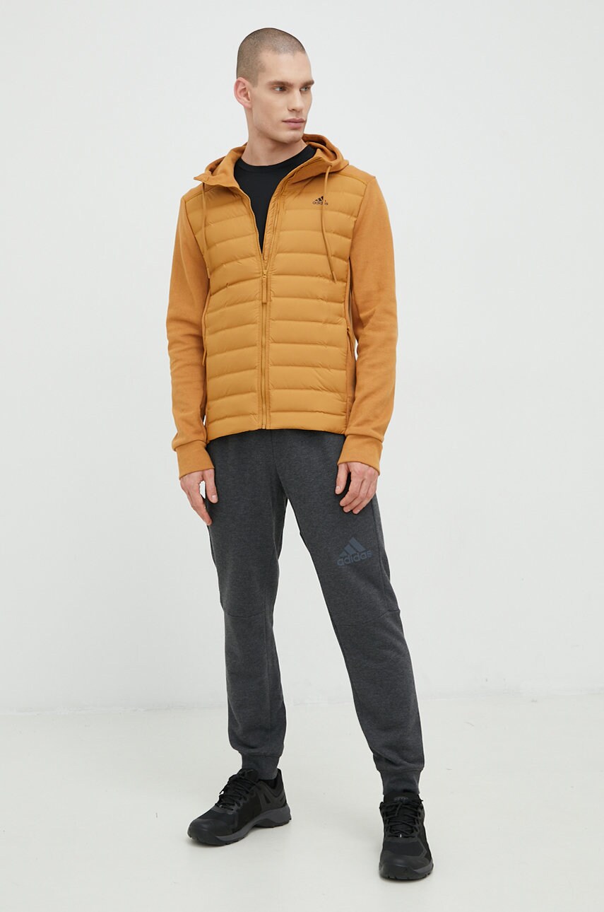 Кофта adidas Performance Varilite Hybrid чоловіча колір коричневий