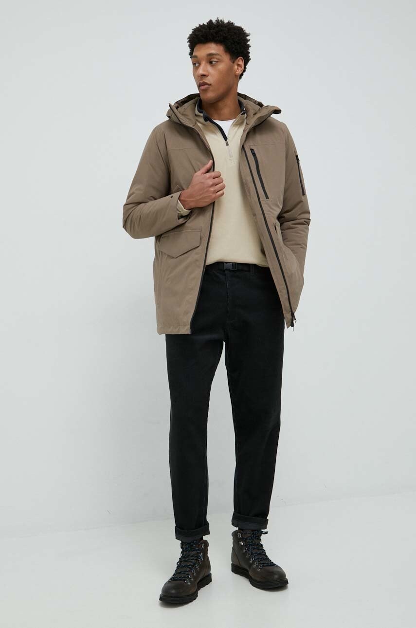 Куртка Jack Wolfskin чоловіча колір коричневий зимова