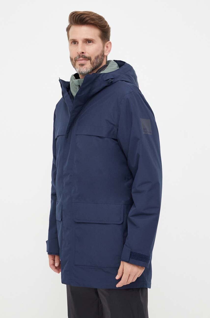 Куртка Jack Wolfskin чоловіча колір синій зимова