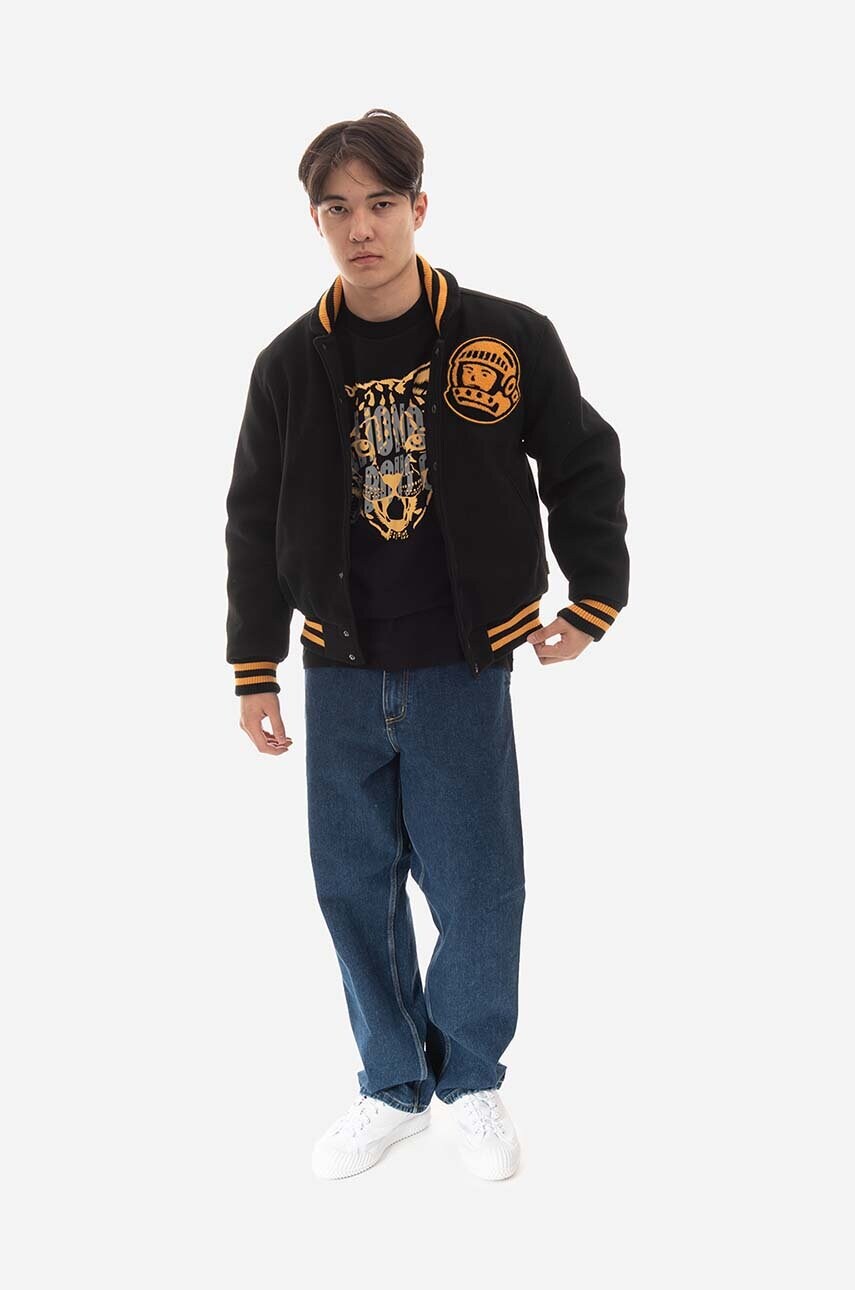 Куртка-бомбер з домішкою вовни Billionaire Boys Club Astro Varsity Jacket колір чорний перехідна B22301-BROWN