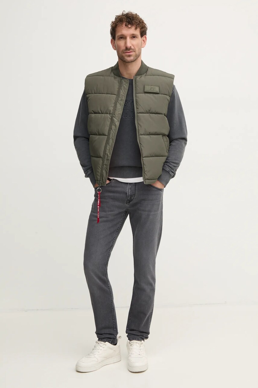 Безрукавка Alpha Industries Puffer Vest чоловічий колір зелений перехідний 118109.142-green
