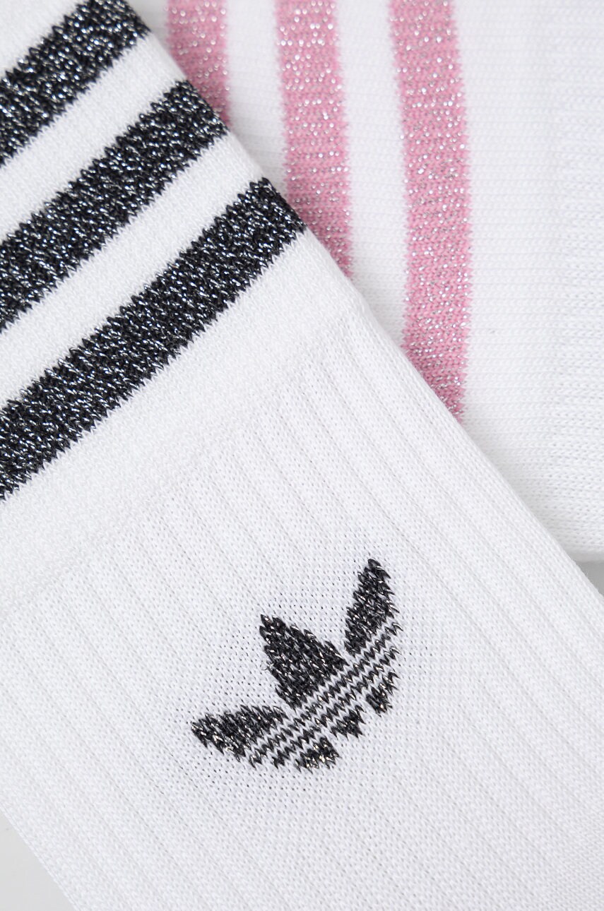 Шкарпетки adidas Originals (2-pack) жіночі колір білий HK0301-WHT/BLPNK
