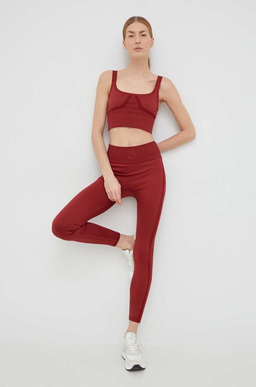Легінси Puma x VOGUE жіночі колір бордовий однотонні 536694-43