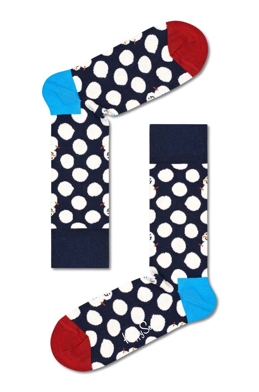Шкарпетки Happy Socks Big Dot Snowman колір синій