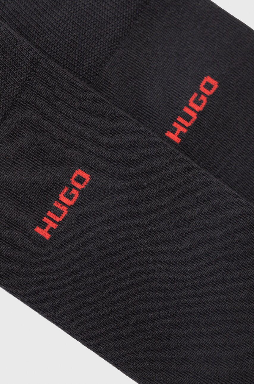 Шкарпетки HUGO (2-pack) чоловічі колір чорний