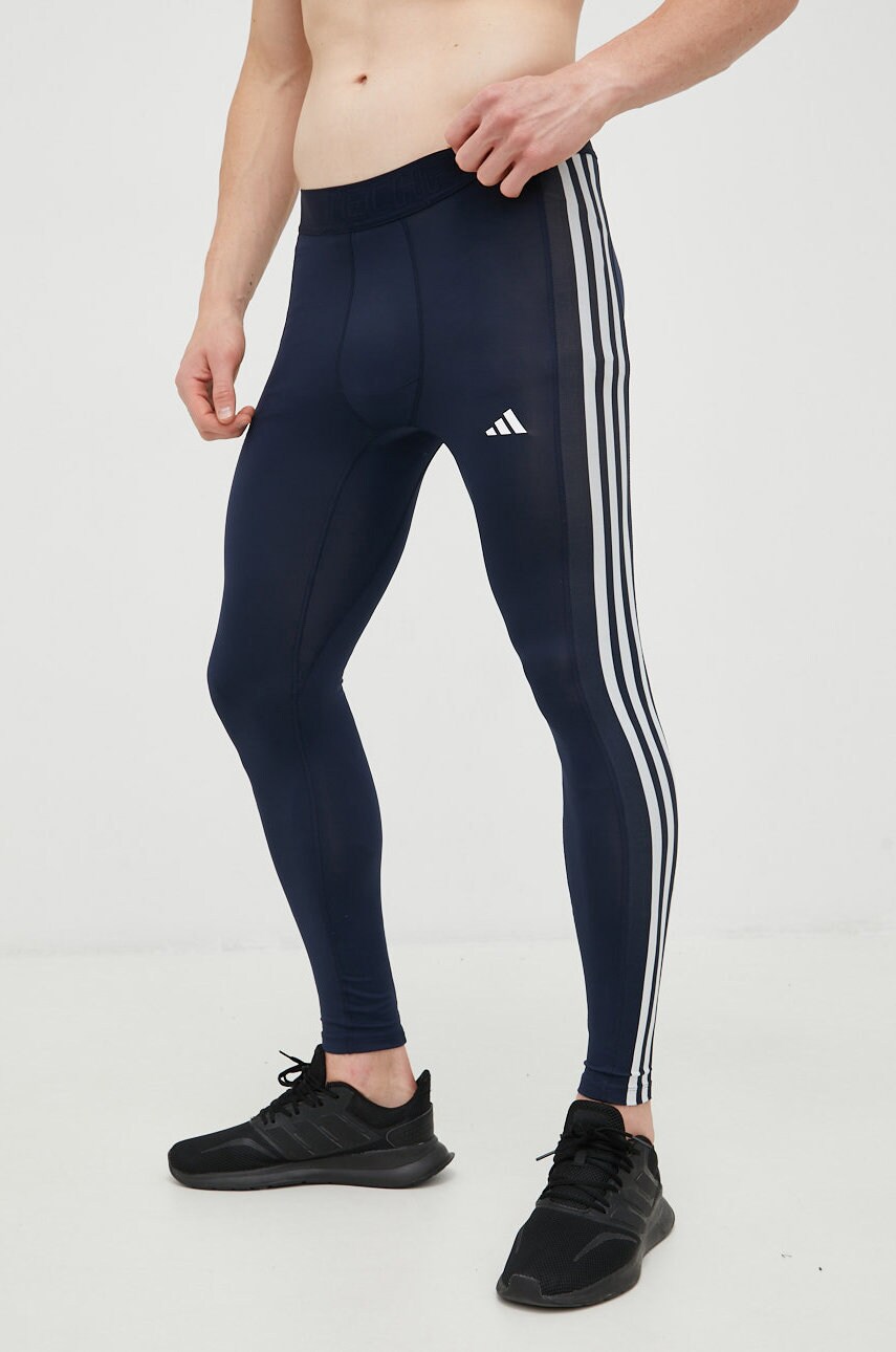 Легінси для тренувань adidas Performance 3-stripes чоловічі колір синій з принтом