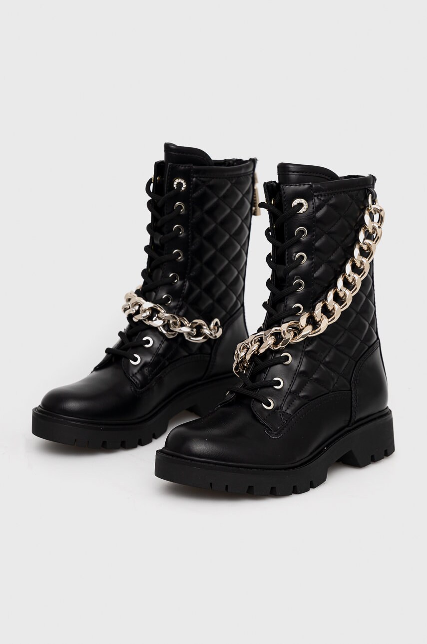 Черевики Guess Riplei жіночі колір чорний на платформі