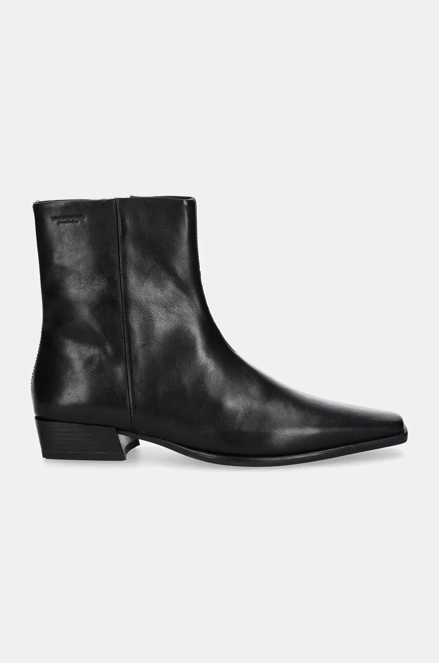 Шкіряні черевики Vagabond Shoemakers Nella жіночі колір чорний на плоскому ходу