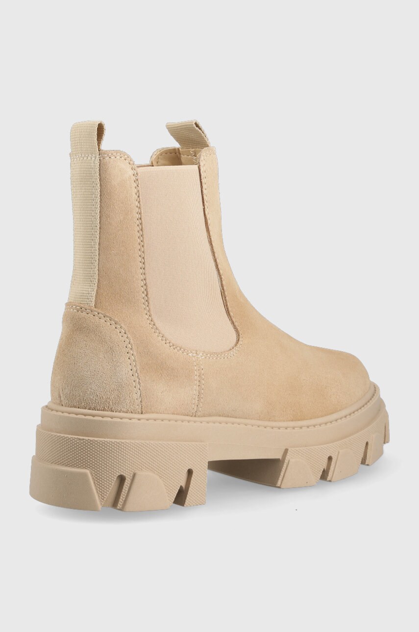 Замшеві черевики Aldo Bigtrek жіночі колір бежевий на платформі