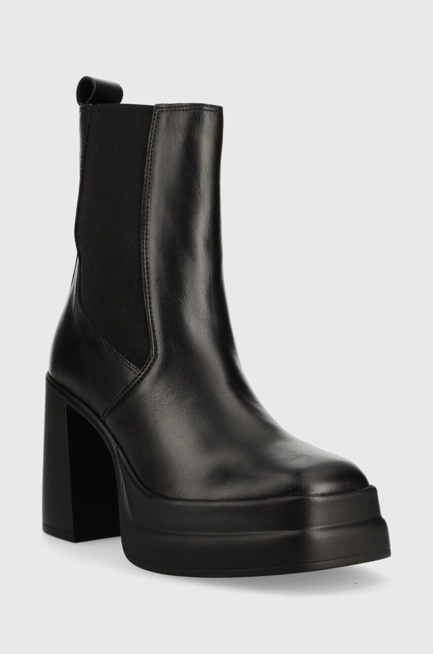 Шкіряні черевики Kurt Geiger London Stomp Heeled Chelsea жіночі колір чорний каблук блок 9319000109