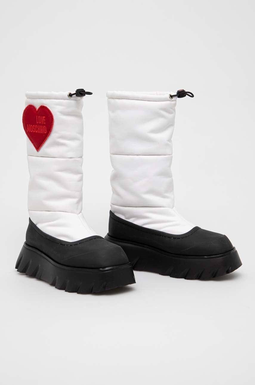 Зимові чоботи Love Moschino колір білий