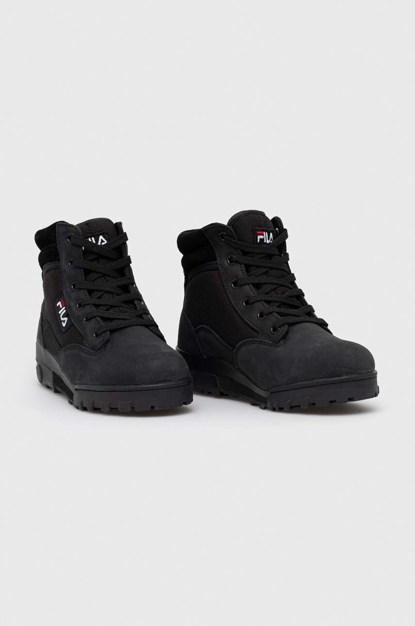 Черевики Fila Grunge жіночі колір чорний на платформі