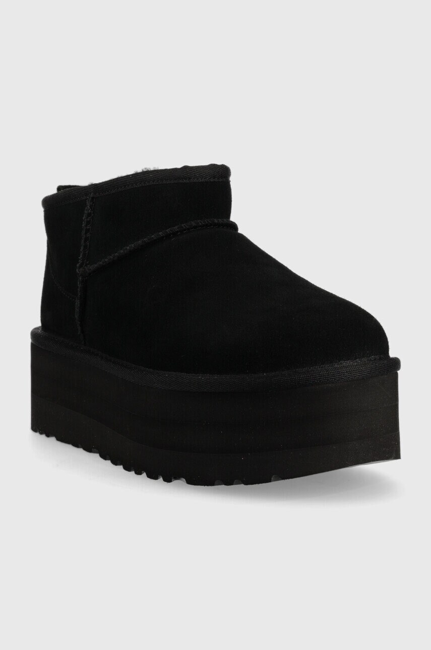 Купити Замшеві чоботи UGG W Classic Ultra Mini Platform колір чорний – головне зображення