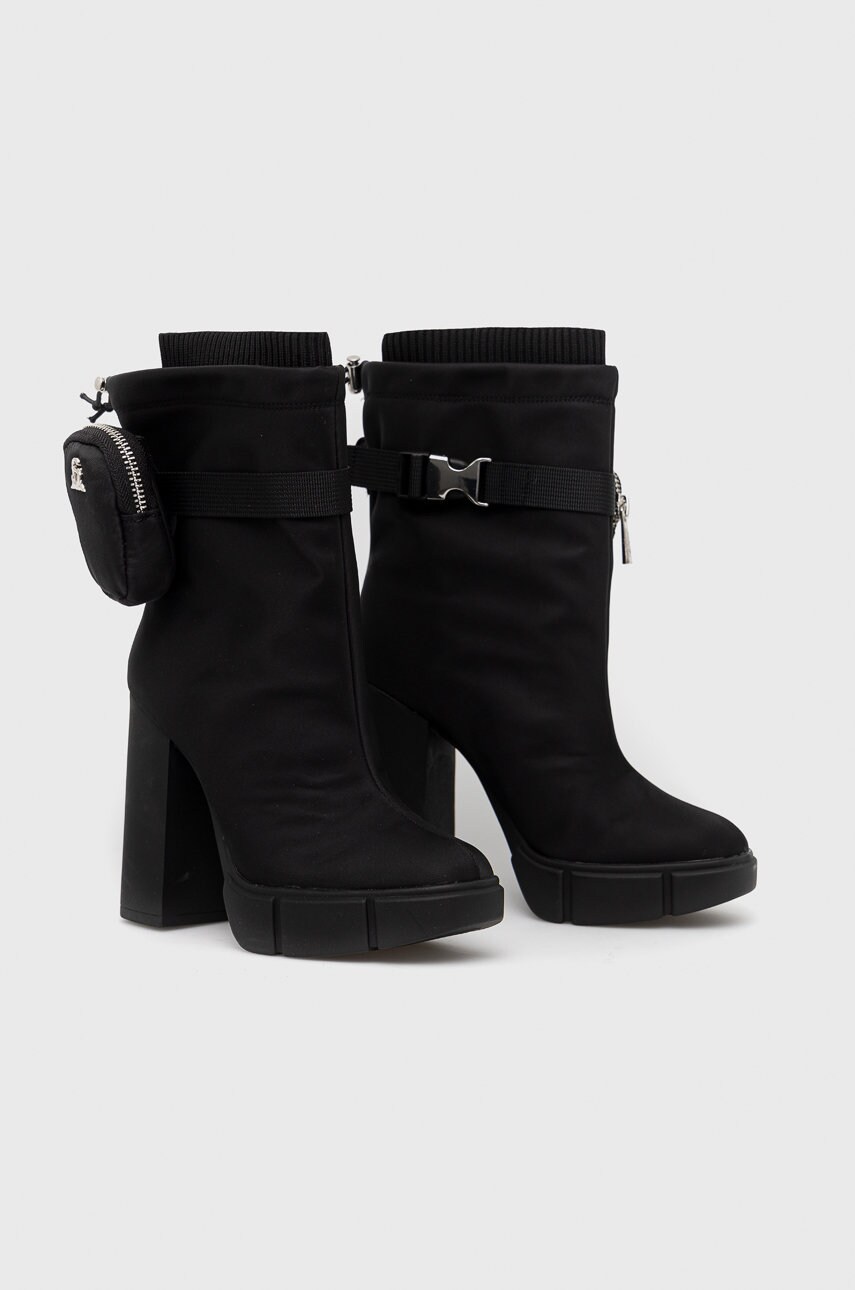 Черевики Steve Madden Riseup жіночі колір чорний каблук блок