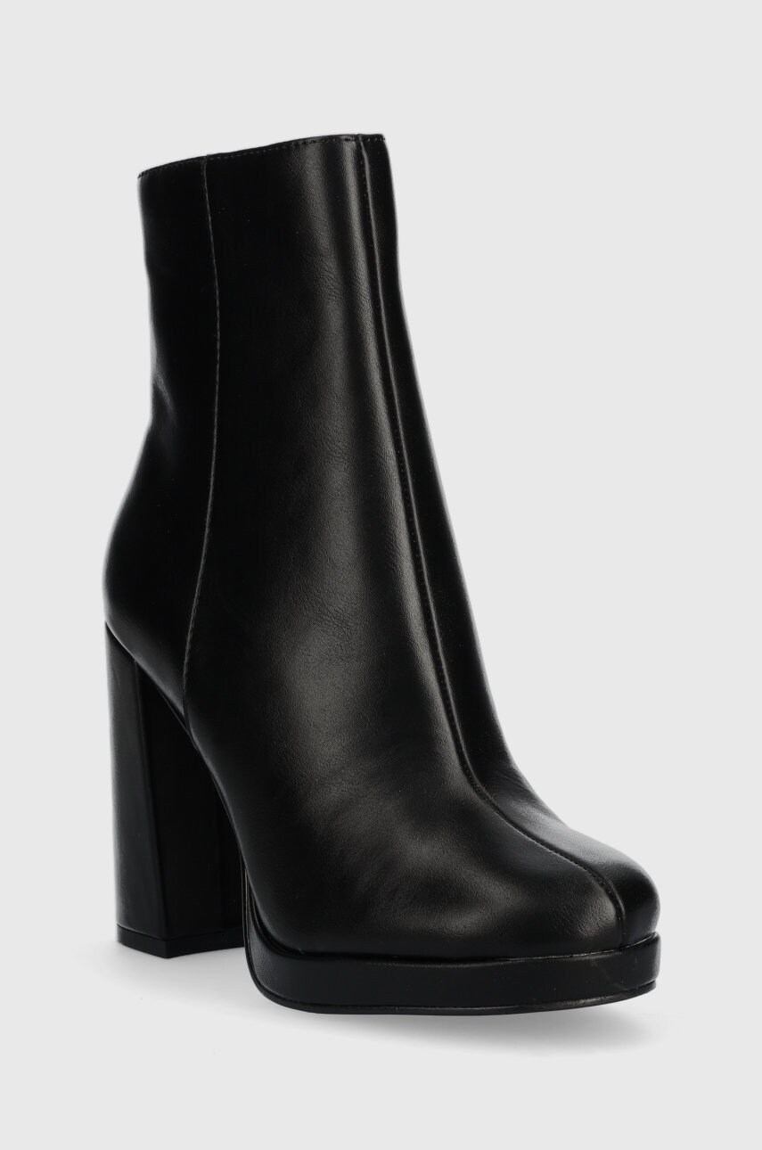 Черевики Steve Madden Main жіночі колір чорний каблук блок