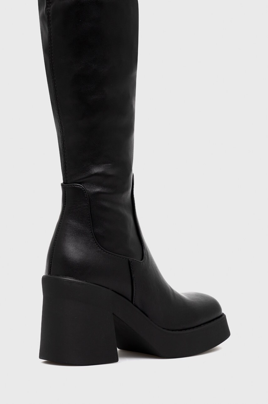 Чоботи Steve Madden Seasons жіночі колір чорний на платформі
