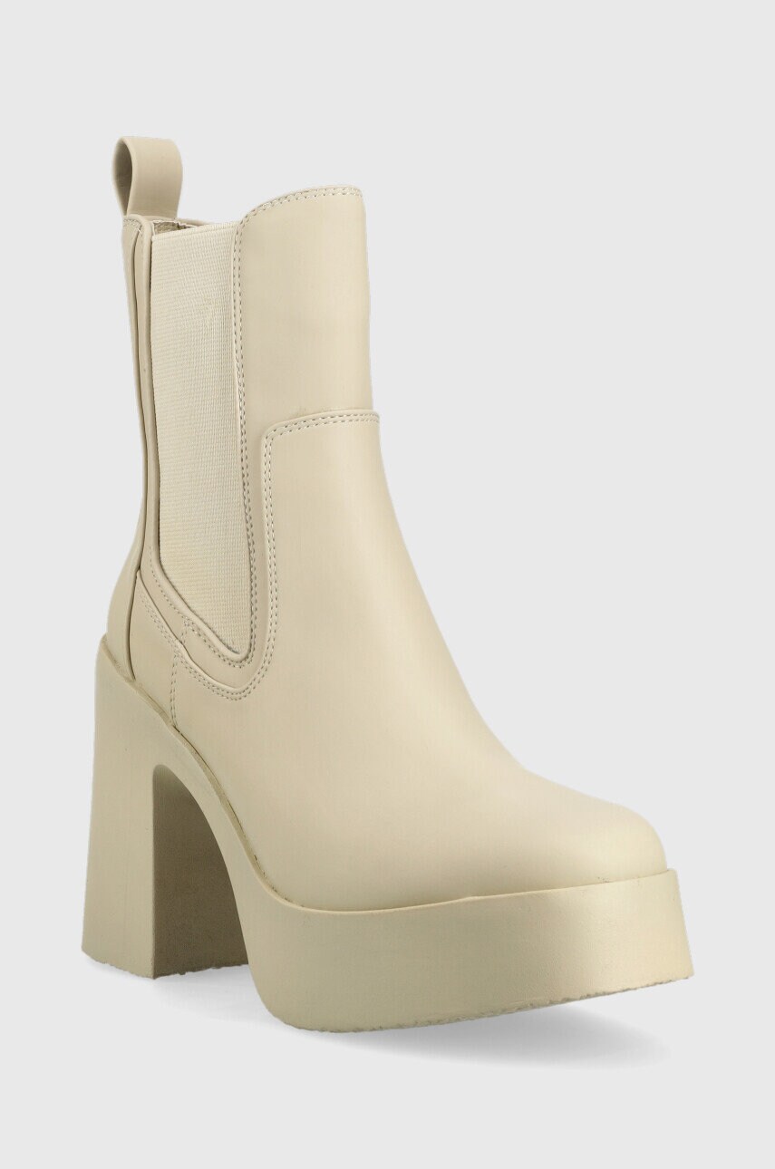 Черевики Steve Madden Climate жіночі колір бежевий каблук блок
