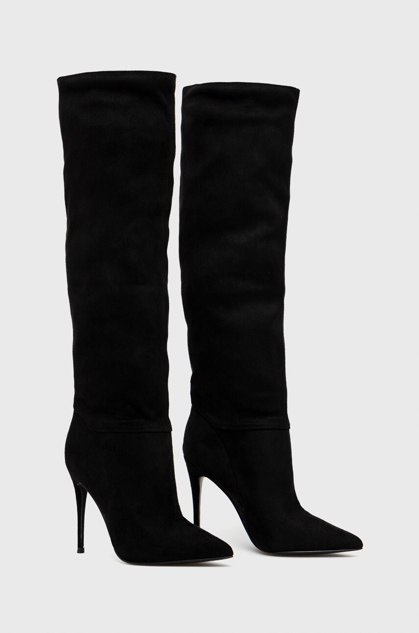 Чоботи Steve Madden Darian жіночі колір чорний на шпильці