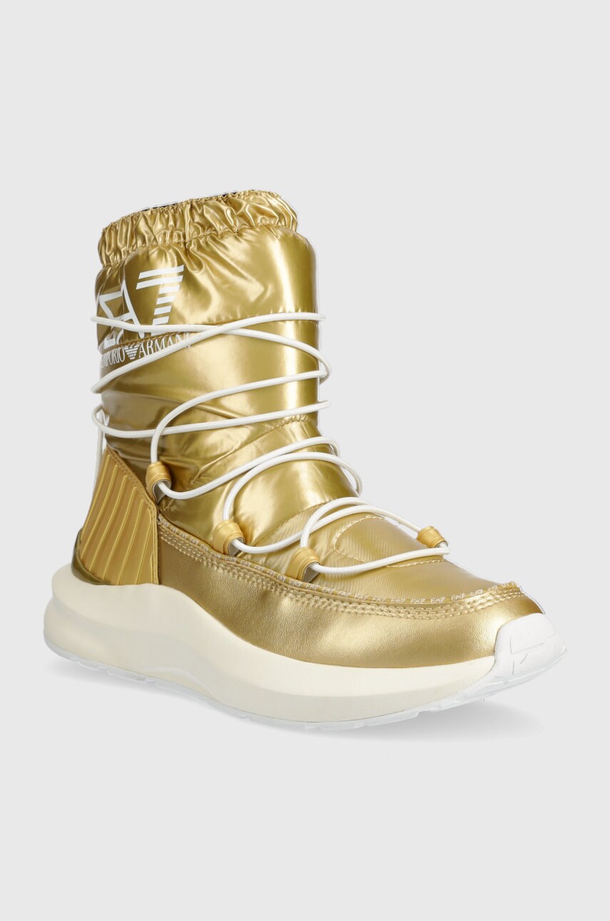 Зимові чоботи EA7 Emporio Armani Snow Boot колір золотий