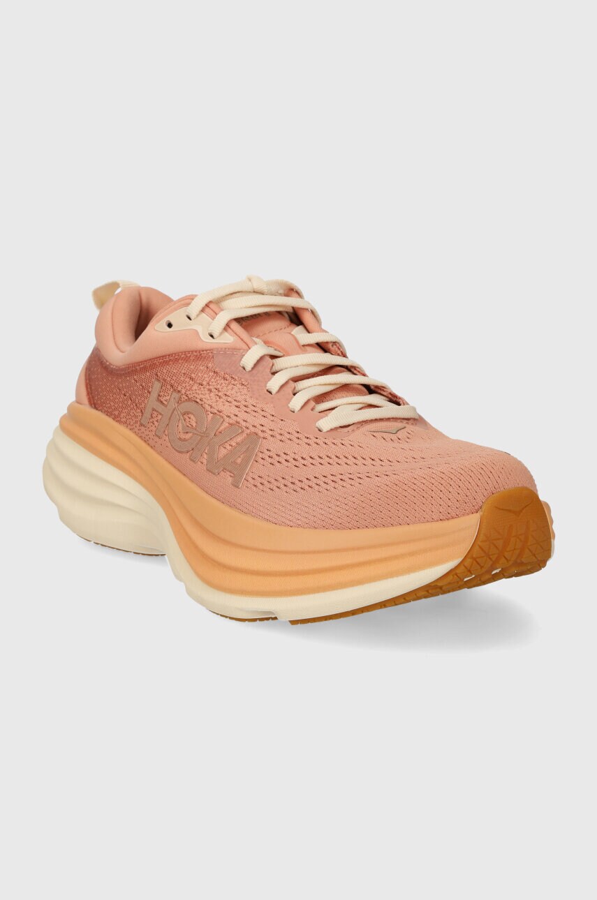 Бігові кросівки Hoka One One Bondi 8 колір бежевий