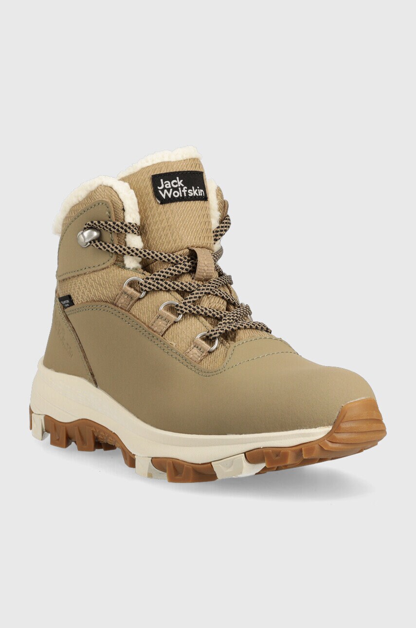 Черевики Jack Wolfskin Everquest Texapore Mid жіночі колір коричневий утеплене