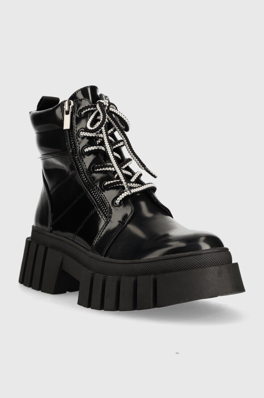 Черевики Steve Madden Incredible жіночі колір чорний на платформі злегка утеплена