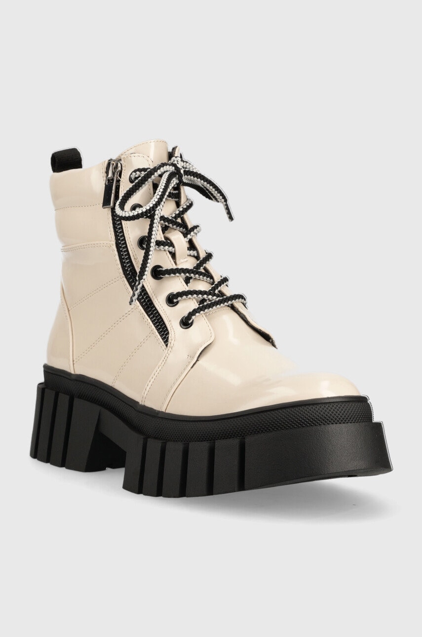 Черевики Steve Madden Incredible жіночі колір бежевий на платформі злегка утеплена