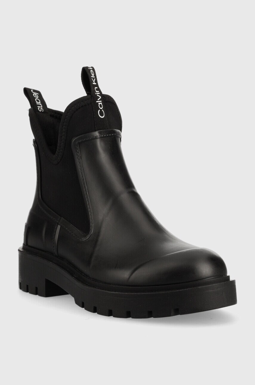 Гумові чоботи Calvin Klein Jeans Yw0yw01034 Bds Chelsea Rain Boots жіночі колір чорний