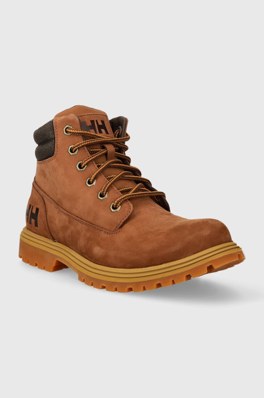 Шкіряні черевики Helly Hansen чоловічі колір жовтий 11424-990