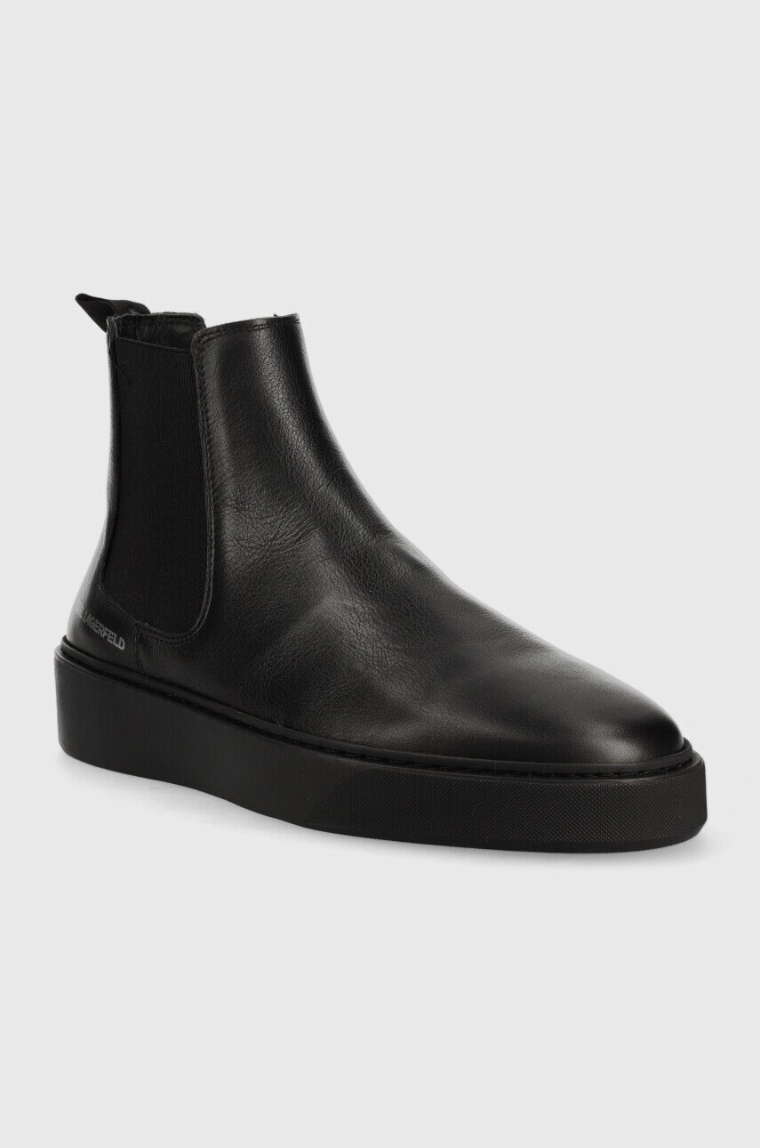 Шкіряні черевики Karl Lagerfeld Flint чоловічі колір чорний
