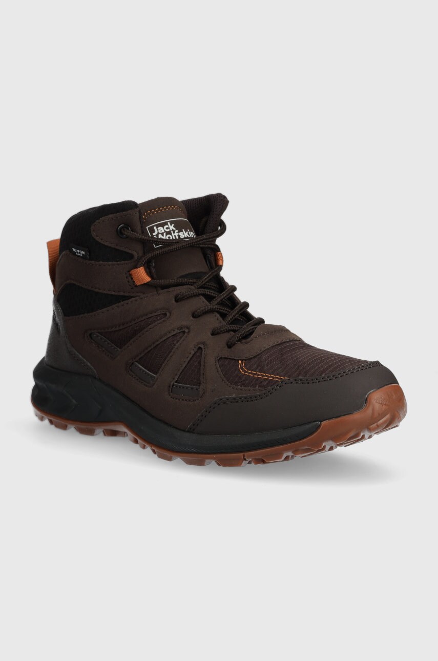 Черевики Jack Wolfskin Woodland 2 Texapore Mid чоловічі колір коричневий