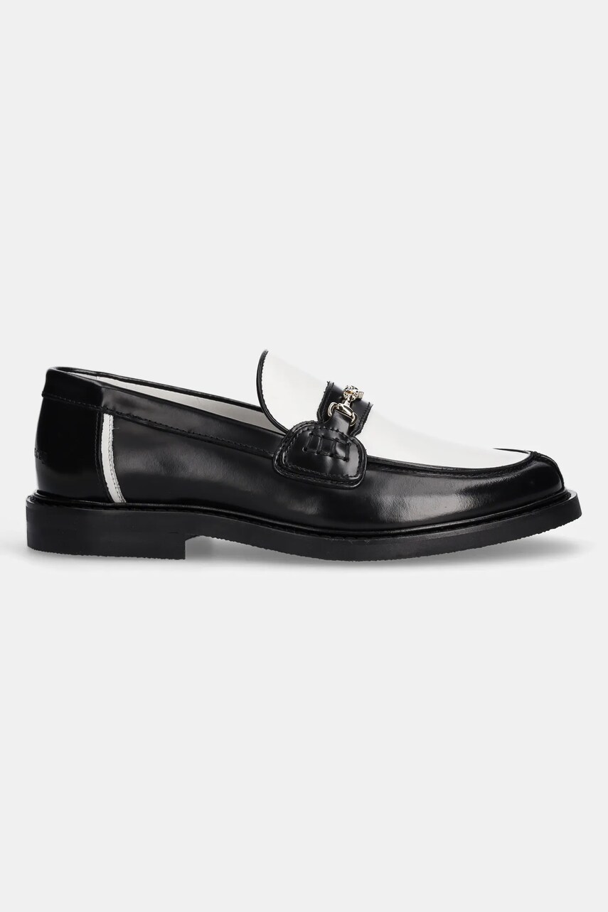 Шкіряні мокасини Filling Pieces Loafer Polido колір чорний на плоскому ходу
