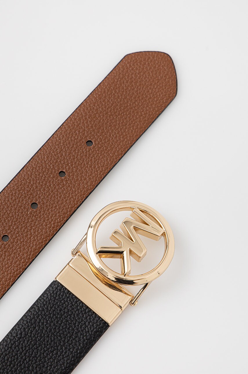 Двосторонній шкіряний ремінь MICHAEL Michael Kors жіночий колір чорний