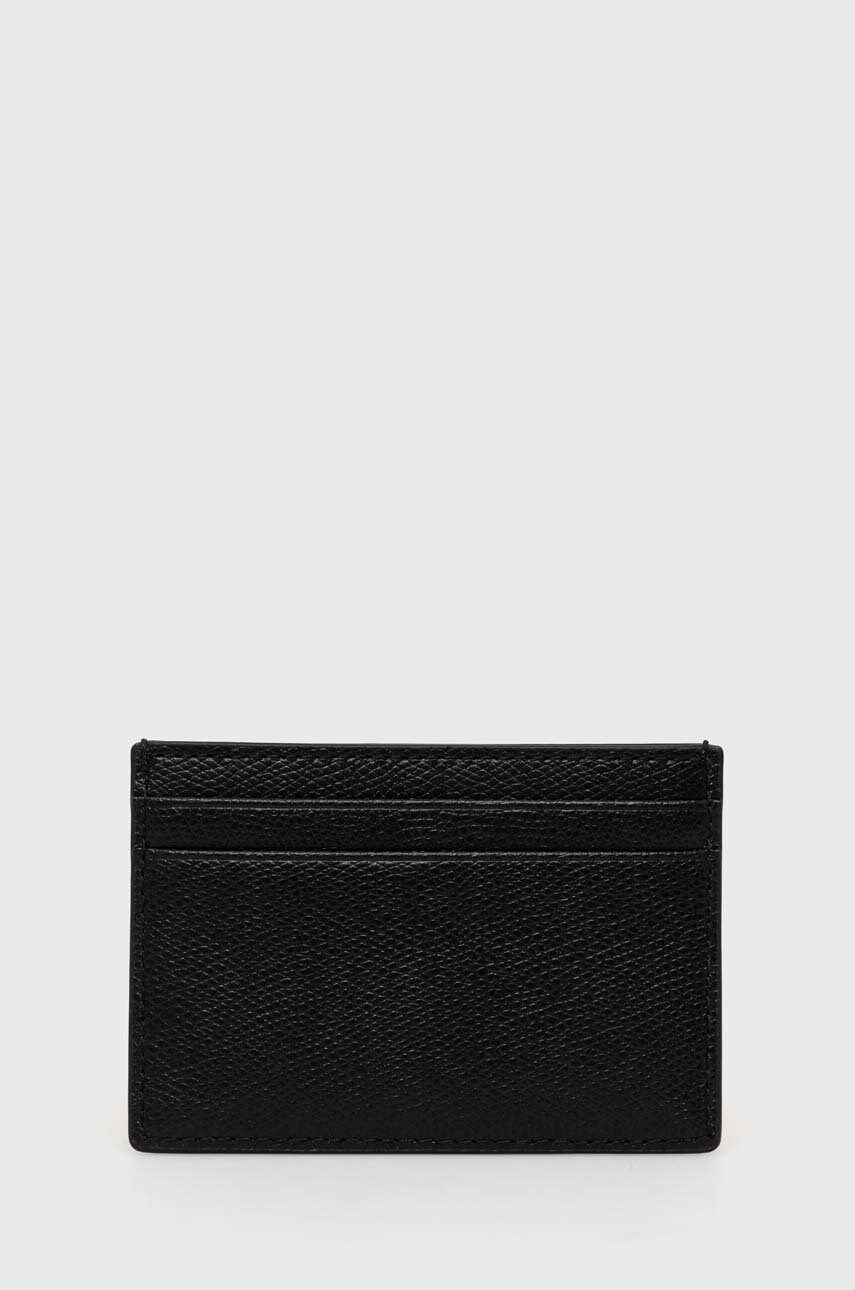 Шкіряний чохол на банківські карти Furla жіночий колір чорний
