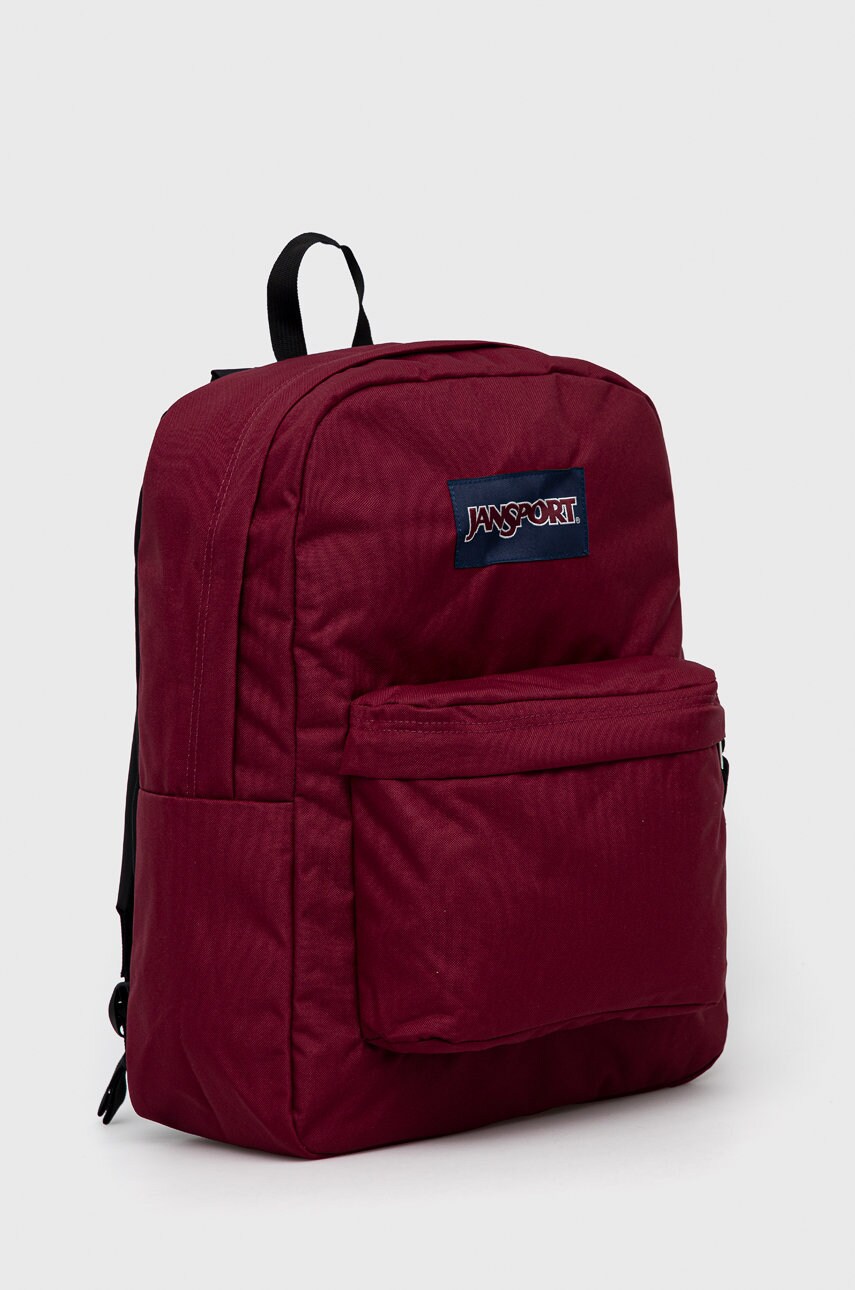 Рюкзак Jansport колір бордовий великий однотонний