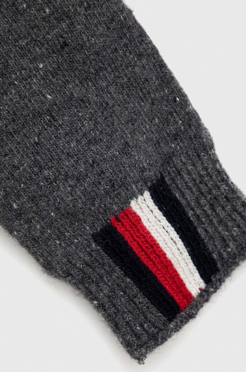Вовняні рукавички Tommy Hilfiger чоловічі колір сірий