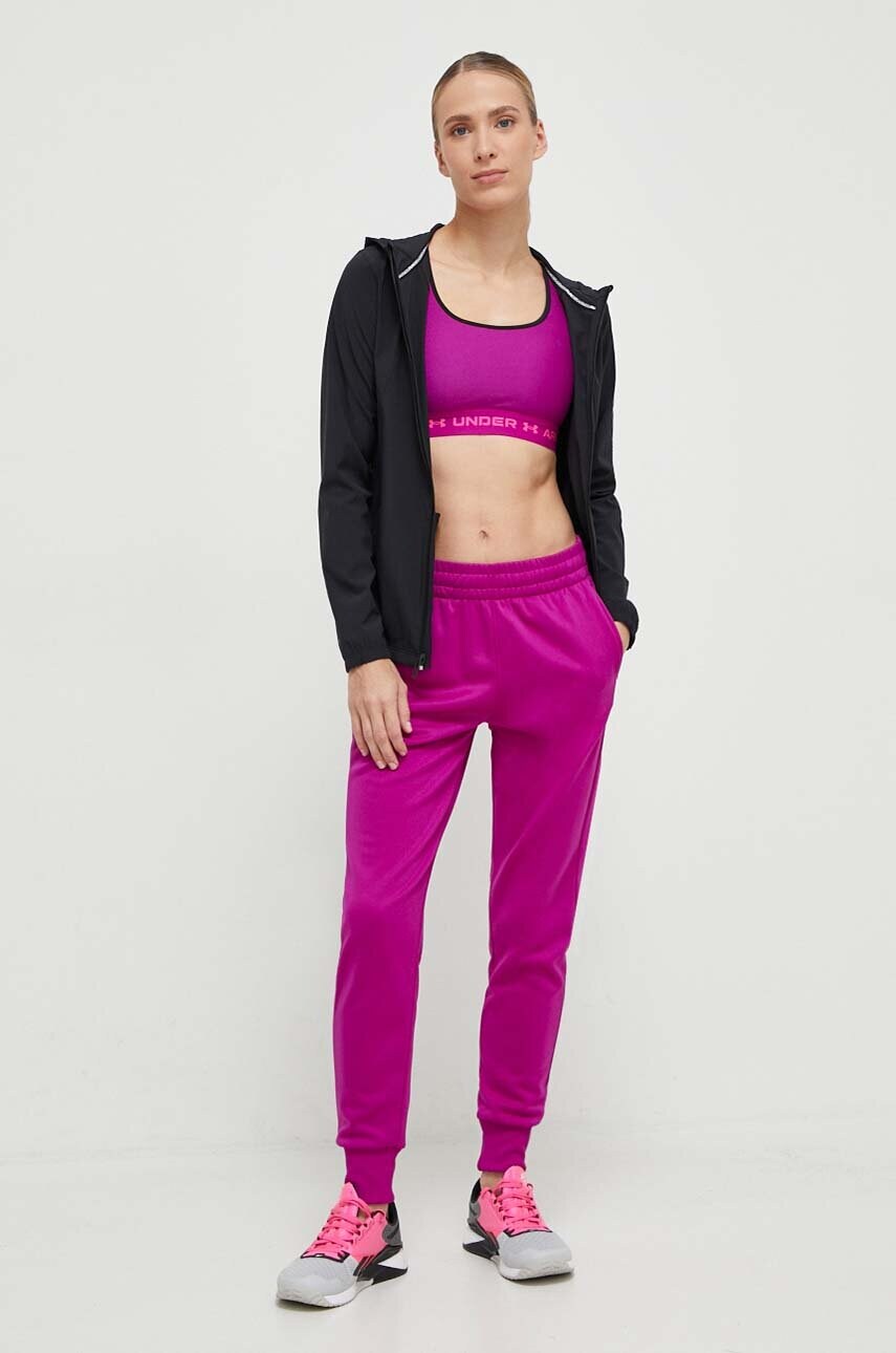 Спортивні штани Under Armour Armour Fleece колір рожевий однотонні