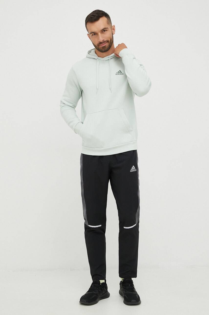 Спортивні штани adidas Performance чоловічі колір чорний з принтом