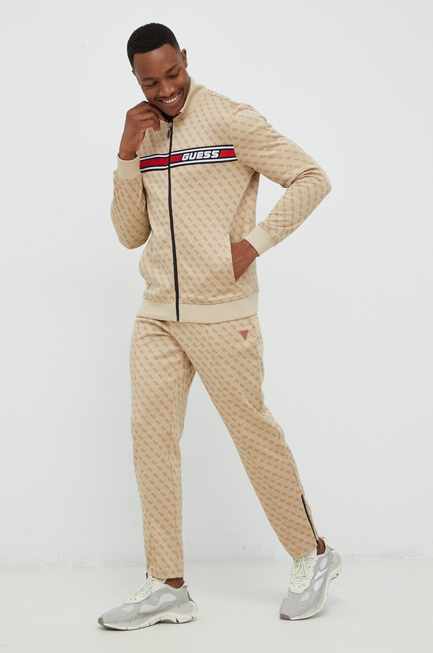 Спортивні штани Guess KORBIN колір бежевий візерунок Z2BB05 FL04Q