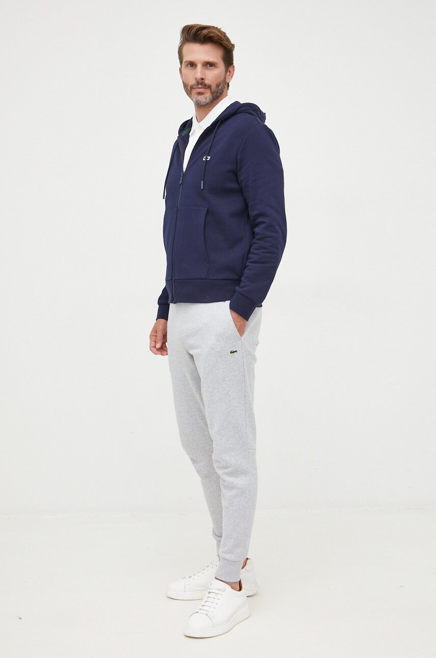Спортивні штани Lacoste чоловічі колір сірий однотонні XH9624-132