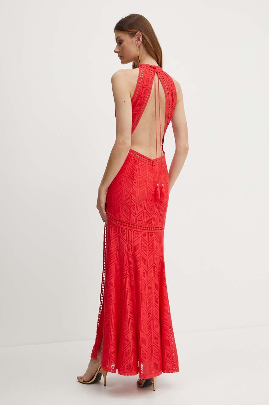 Сукня Guess колір рожевий maxi облягаюча