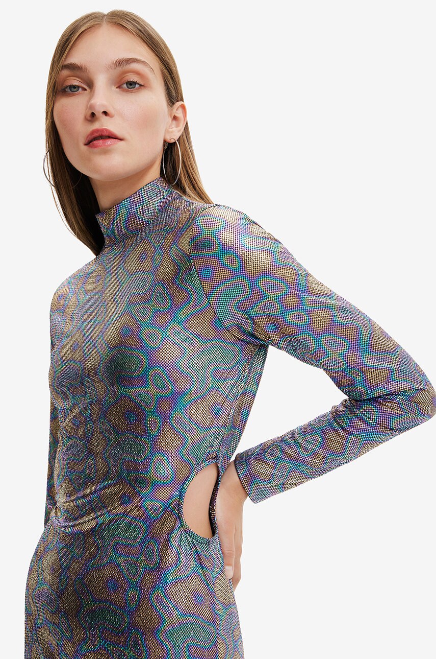 Сукня Desigual колір чорний mini облягаюча