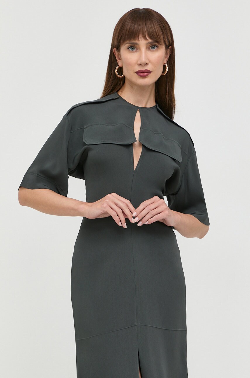 Сукня Victoria Beckham колір зелений maxi пряма