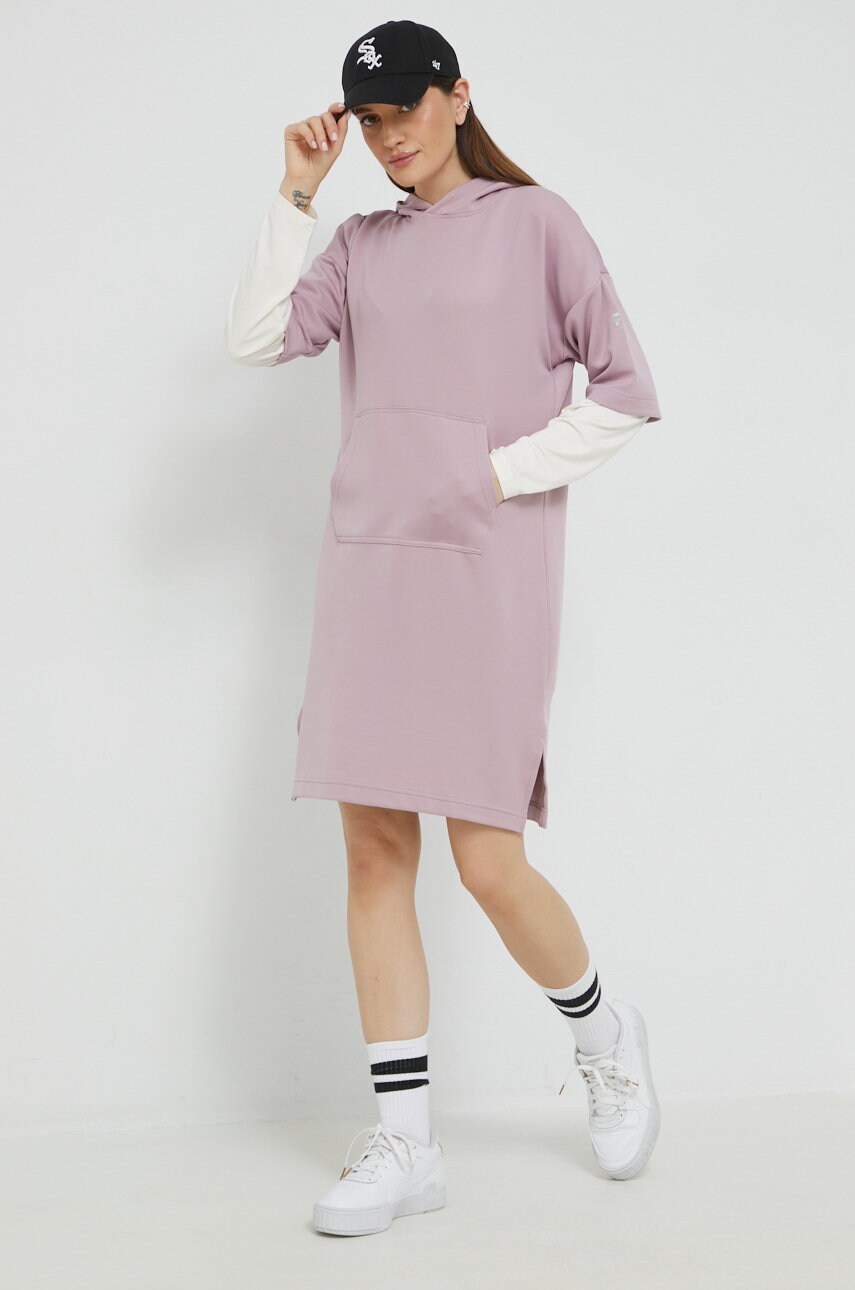 Сукня Fila колір рожевий midi oversize