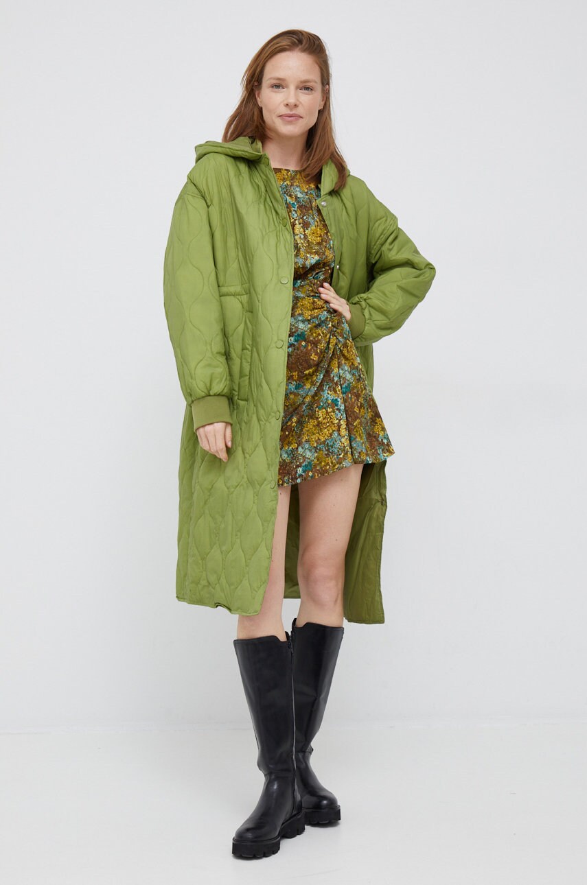 Сукня Sisley колір зелений mini пряма