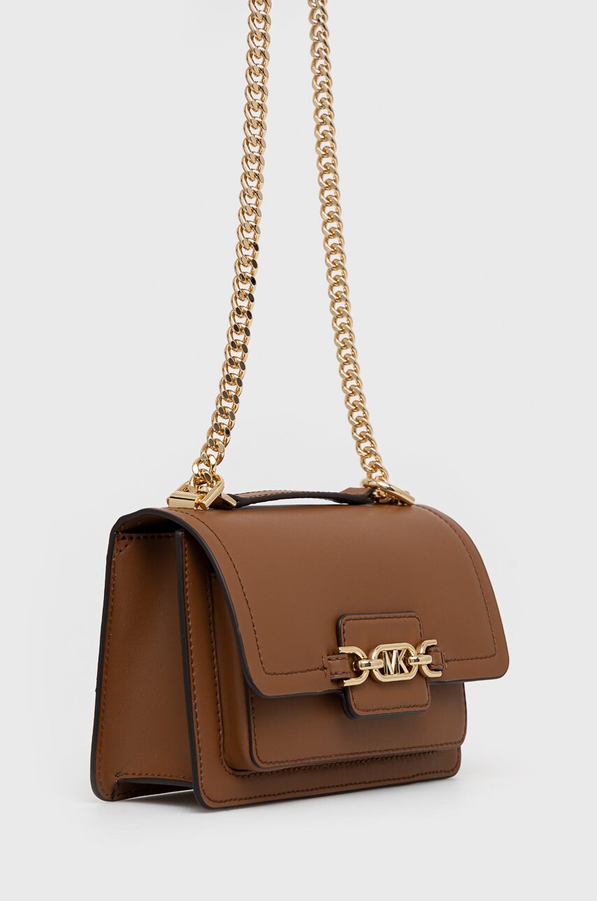 Шкіряна сумочка MICHAEL Michael Kors колір коричневий