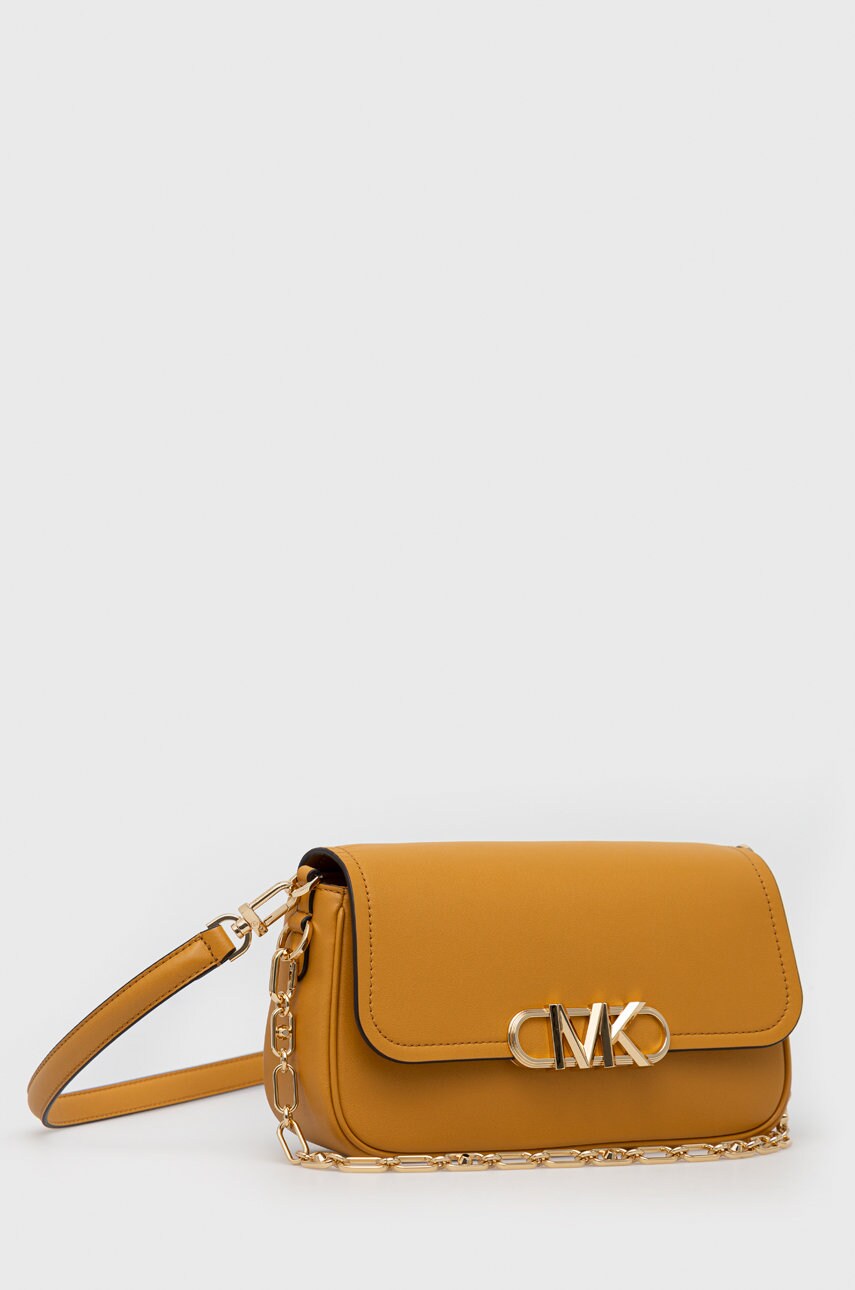Шкіряна сумочка MICHAEL Michael Kors колір жовтий
